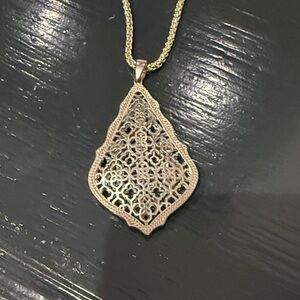 Kendra Scott Silver and Gold Addie Filigree Necklace